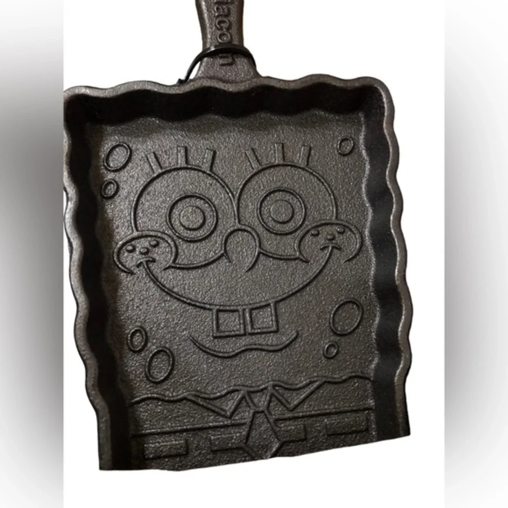 Spongebob squarepants cast iron pancake‎ skillet with pancake mix new